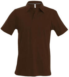 Kariban Férfi rövid ujjú galléros piké póló, Kariban KA241, Chocolate-M (ka241co-m)