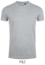 SOL'S IMPERIAL keskeny szabású rövid ujjú férfi póló, SOL'S SO00580, Grey Melange-S (so00580gm-s)