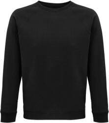 SOL'S Uniszex organikus környakas pulóver, SOL'S SO03567, Black-XL (so03567bl-xl)