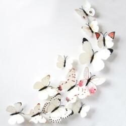 HARAHU Pillangók falimatrica 12db - Fehér 2 KP1947