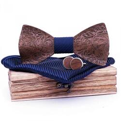 HARAHU Elegant Fa csokornyakkendő-Kék/Tip2 KP30892