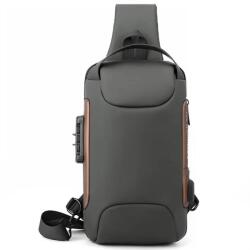 HARAHU TO-25612 Lopásgátló válltáska USB töltővel - Szürke KP25612