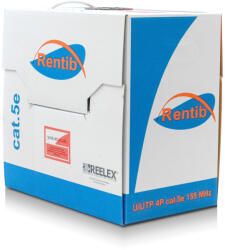 Rentib UTP Cat5e 305m/box fali kábel PVC 155 MHz szürke, (árnyékolatlan) réz adatátviteli kábel (A1511RE5EBP08-305)