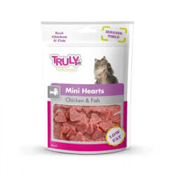 Truly Recompense pentru pisici, Truly, mini inimi cu pui si peste, Low fat, 50g (WP58243)