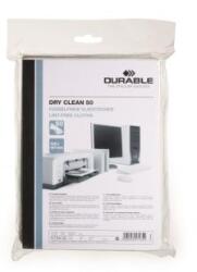 DURABLE Șervețele umede pentru curățarea monitoarelor, 50 buc, DURABLE "DRY CLEAN 50", albe, 50 buc