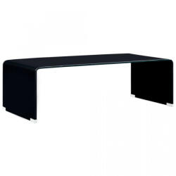 vidaXL Măsuță de cafea, negru, 98 x 45 x 31 cm, sticlă securizată (284729) Masa de cafea