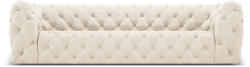 OpenHomeSelection Canapea Chester cu 4 locuri si tapiterie din catifea, bej deschis (98456) Canapea