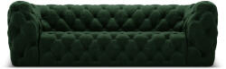 OpenHomeSelection Canapea Chester cu 3 locuri si tapiterie din catifea, verde inchis (67908) Canapea