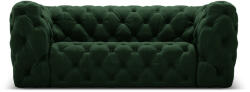 OpenHomeSelection Canapea Chester cu 2 locuri si tapiterie din catifea, verde inchis (38923) Canapea