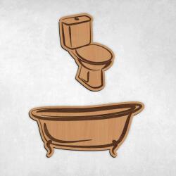 DUBLEZ Fa ajtótábla WC + fürdőszoba számára, Bükk