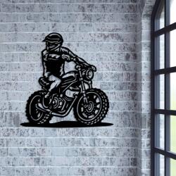 DUBLEZ Fa falikép - Motorkerékpár, Fekete