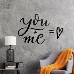 DUBLEZ Rövid angol falfelirat - You + Me, Fekete