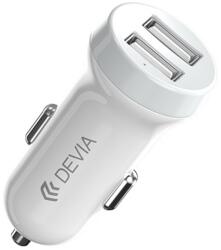 DEVIA SMART SERIES autós töltő 2 USB aljzat (15W) FEHÉR (EA131)