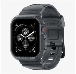 Spigen RUGGED ARMOR PRO pótszíj (egyedi méret, szilikon, ütésállóság + szilikon keret) SÖTÉTSZÜRKE Apple Watch Series 9 45mm, Watch Series 8 45mm, Watch Series 7 45mm (ACS07387)