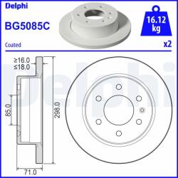 DELPHI Disc frana DELPHI BG5085C - piesa-auto