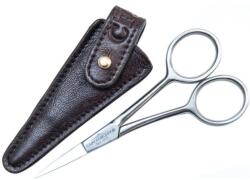 Captain Fawcett Bajusz- és szakállolló bőrtokkal - Captain Fawcett Grooming Scissors With Leather Pouch