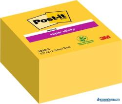 3M Öntapadó jegyzettömb, 76x76 mm, 350 lap, 3M POSTIT "Super Sticky", sárga (LP2028SS) - kecskemetirodaszer