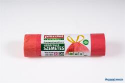 Mazzini Szemeteszsák, újrahasznosított, húzófüles, 25 l, 20 db, 50x55 cm, 16 , MAZZINI, piros (KHK914) - kecskemetirodaszer