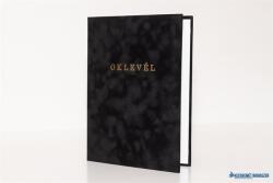  Oklevéltartó, A4, exkluzív, plüss, aranyozva, fekete (ISKE142) - kecskemetirodaszer