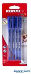 Kores Golyóstoll, 1, 0 mm, kupakos, háromszögletű, KORES "K2-M", kék (IK37214) - kecskemetirodaszer