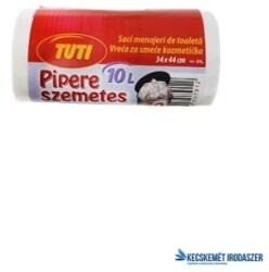 TUTI Szemeteszsák, pipere, 10 l, 40 db, 34x44 cm, 9 , TUTI, fehér (KHT966) - kecskemetirodaszer