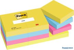 3M Öntapadó jegyzettömb, 38x51 mm, 12x100 lap, 3M POSTIT "Energetic", vegyes színek (LP653TFEN) - kecskemetirodaszer