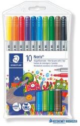 STAEDTLER Filctoll készlet, 1-3 mm, kétvégű, kimosható, STAEDTLER "Noris® 320", 10 különböző szín (TS320NWP10)