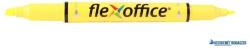 FlexOffice Szövegkiemelő, 1, 0/4, 0 mm, kétvégű, FLEXOFFICE "HL01", sárga (FOHL01S) - kecskemetirodaszer