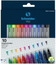 Schneider Golyóstoll készlet, 0, 5 mm, kupakos, SCHNEIDER "Vizz", vegyes színek (TSCVIZZV10) - kecskemetirodaszer