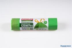 Mazzini Szemeteszsák, újrahasznosított, húzófüles, 40 l, 15 db, 55x62 cm, 16 , MAZZINI, zöld (KHK915) - kecskemetirodaszer