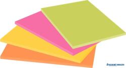 3M POSTIT Öntapadó jegyzettömb, 152x101 mm, 4x45 lap, 3M POSTIT "Super Sticky", vegyes színek (LP6445)