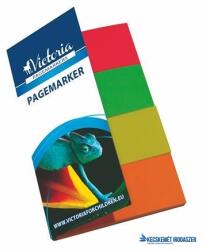Victoria Jelölőcímke, papír, 4x40 lap, 20x50 mm, VICTORIA OFFICE, vegyes szín (LVJP2) - kecskemetirodaszer