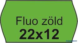  Árazószalag, 22x12 FLUO zöld (IS2212FZ) - kecskemetirodaszer