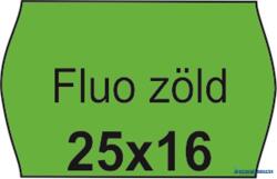  Árazószalag, 25x16 FLUO zöld (IS2516FZ) - kecskemetirodaszer