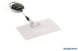 DURABLE Azonosítókártya-tartó, kihúzható, karabineres, DURABLE "Style", fekete (DB890701) - kecskemetirodaszer
