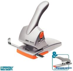 RAPID Lyukasztó, nagyteljesítményű, kétlyukú, 65 lap, RAPID "HDC65 Fashion", ezüst/narancssárga (E20922603) - kecskemetirodaszer