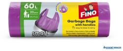 FINO Szemeteszsák, köthető füles, 60 l, 20 db, 59x71 cm, 12 , FINO "Smart handles", lila (KHT1149) - kecskemetirodaszer
