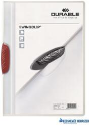 DURABLE Gyorsfűző, klipes, A4, DURABLE "Swingclip® 30", piros (DB226003) - kecskemetirodaszer