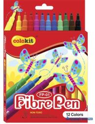 COLOKIT Filctoll készlet, COLOKIT "FibrePen", 12 különböző szín (FOFP01) - kecskemetirodaszer
