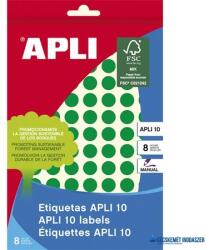 APLI Etikett, 10 mm kör, kézzel írható, színes, APLI, zöld, 1008 etikett/csomag (LCA2733) - kecskemetirodaszer