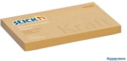 STICK N Öntapadó jegyzettömb, 76x127 mm, 100 lap, STICK N "Kraft Notes", barna (SN21640) - kecskemetirodaszer