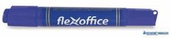 FlexOffice Alkoholos marker, 0, 8/6, 0 mm, kúpos/vágott, kétvégű, FLEXOFFICE "PM04", kék (FOPM04K) - kecskemetirodaszer