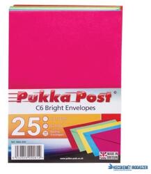 PUKKA PAD Boríték, C6, enyvezett, PUKKA PAD "Bright", vegyes színek (PUP9061) - kecskemetirodaszer