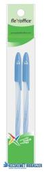 FlexOffice Golyóstoll, 0, 3 mm, 2 db/bliszter, kupakos, FLEXOFFICE "Candee", kék (FOGT027BLK) - kecskemetirodaszer