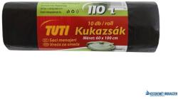TUTI Szemeteszsák, 110 l, 10 db, 60x100 cm, 17 , TUTI, fekete (KHT195) - kecskemetirodaszer