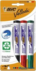 BIC Flipchart- és táblamarker készlet, 1, 4 mm, kúpos, BIC" Velleda ecolutions", 4 különböző szín (BC8757151) - kecskemetirodaszer