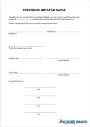 Victoria Nyomtatvány, tűzvédelmi oktatási napló, 40 oldal, A4, VICTORIA PAPER, 10 tömb/csomag (NVKO751) - kecskemetirodaszer