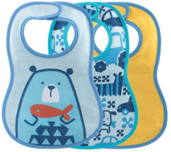 Chicco Easy Meal Bib frottir előke 6m+ 3 db-os - Fiú