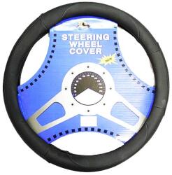  Műbőr kormányvédő fekete KV-HB27515-BK (3830)