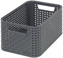 Keter STYLE S méretű rattan kosár, sötét szürke 205826 (03614-308) (205826)